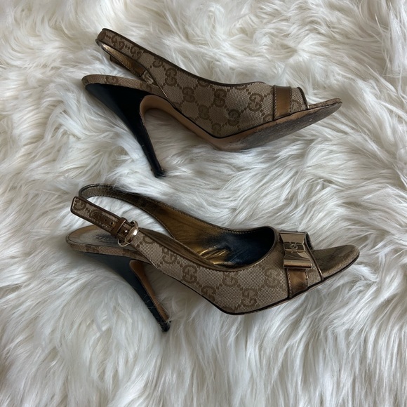 Gucci Signature Heels GG brown - Picture 3 of 11
